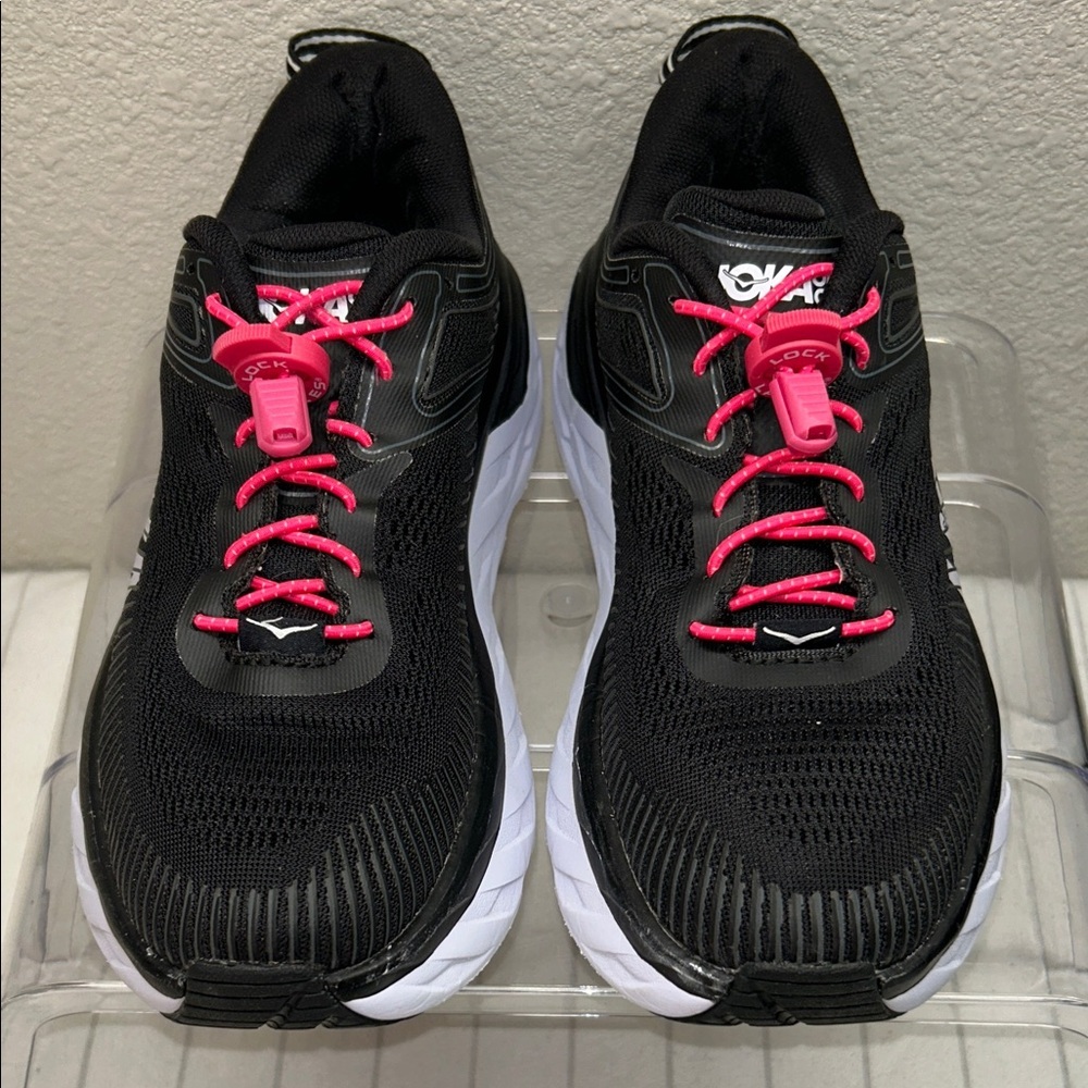 Hoka One One W Bondi 7 Women's Size 7.5 Black/White Running Shoes -  Used - Picture 3 of 10
